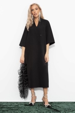 Платье чёрное со съёмным декором Charutti(фото5)