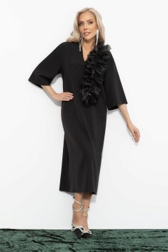 Платье чёрное со съёмным декором Charutti(фото2)