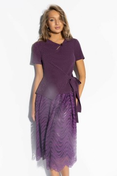 Костюм фиолетовый с юбкой нарядный Charutti