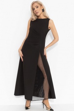 Платье длинное чёрное без рукавов Charutti