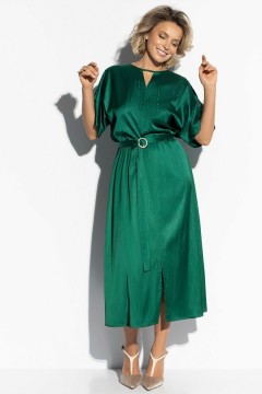 Платье длинное зелёное из шёлка Charutti(фото4)