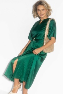 Платье длинное зелёное из шёлка Charutti(фото5)