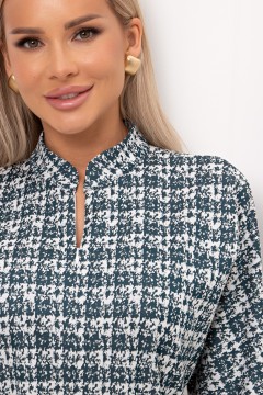 Платье бело-зелёное с поясом Кэнти №5 Valentina(фото3)