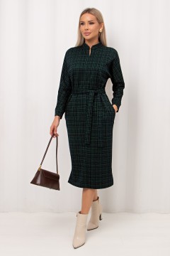 Платье сине-зелёное с поясом Кэнти №4 Valentina(фото2)