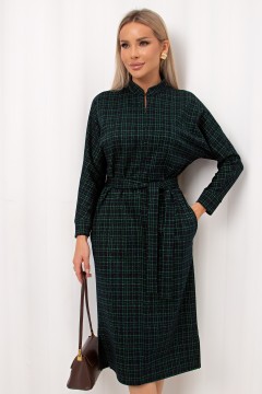 Платье сине-зелёное с поясом Кэнти №4 Valentina(фото4)