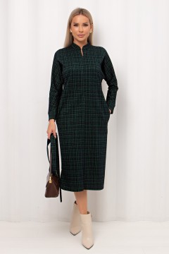 Платье сине-зелёное с поясом Кэнти №4 Valentina(фото5)