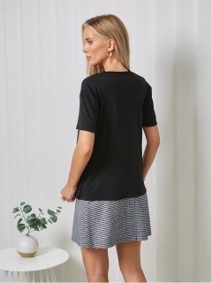 Блузка чёрная трикотажная Ronattelle(фото8)