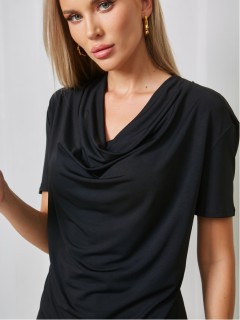 Блузка чёрная трикотажная Ronattelle(фото5)