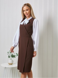 Сарафан коричневый на запах Ronattelle(фото4)