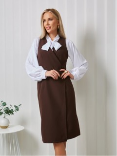 Сарафан коричневый на запах Ronattelle(фото2)