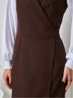 Сарафан коричневый на запах Ronattelle(фото5)