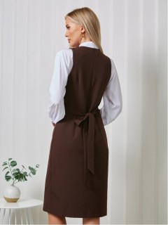 Сарафан коричневый на запах Ronattelle(фото9)