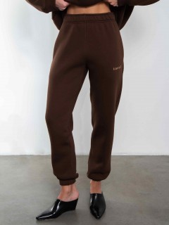 Брюки джоггеры с начёсом в коричневом цвете Kosmos(фото7)