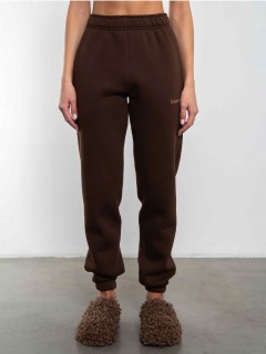 Брюки джоггеры с начёсом в коричневом цвете Kosmos(фото3)
