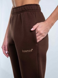 Брюки джоггеры с начёсом в коричневом цвете Kosmos(фото6)