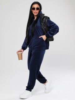 Костюм велюровый синий с брюками Iv-capriz(фото6)