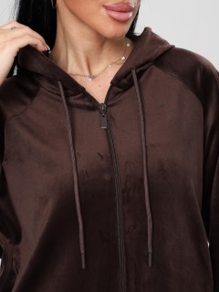 Костюм велюровый с брюками в шоколадном цвете Iv-capriz(фото6)