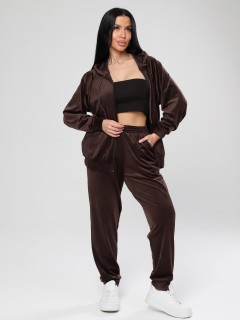 Костюм велюровый с брюками в шоколадном цвете Iv-capriz(фото7)