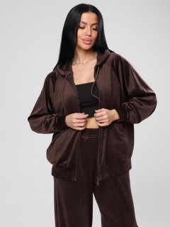 Костюм велюровый с брюками в шоколадном цвете Iv-capriz(фото3)