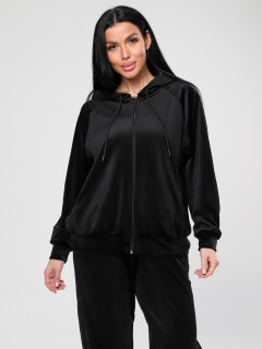 Костюм велюровый чёрный с брюками Iv-capriz(фото6)