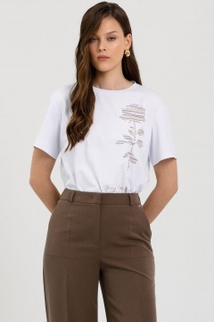 Футболка белая с принтом Priz