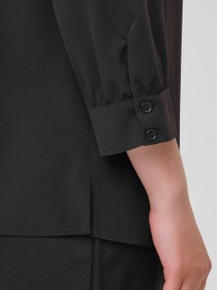 Рубашка чёрная с оригинальным кроем рукава Priz(фото5)