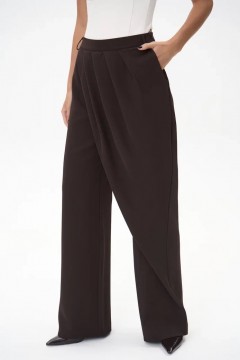 Брюки коричневые с высокой посадкой Elza(фото4)