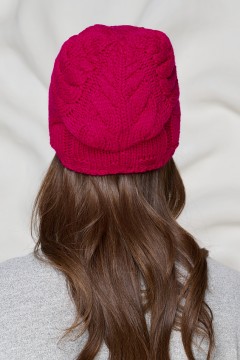 Шапка демисезонная цвета фуксия Bellovera(фото4)