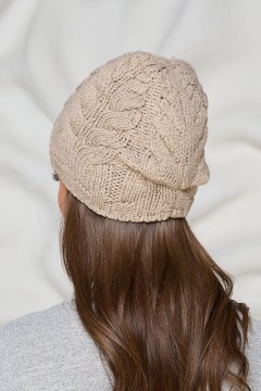 Шапка демисезонная бежевого цвета Bellovera(фото5)