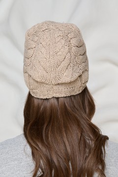 Шапка демисезонная бежевого цвета Bellovera(фото4)