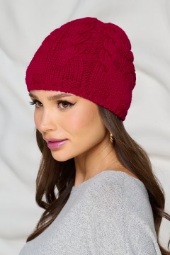 Шапка демисезонная вишнёвого цвета Bellovera(фото3)