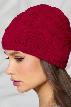 Шапка демисезонная вишнёвого цвета Bellovera(фото2)