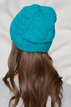 Шапка демисезонная бирюзового цвета Bellovera(фото4)