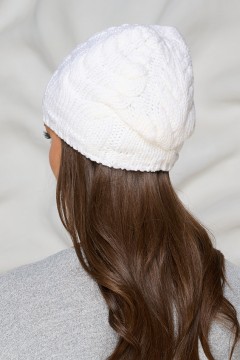 Шапка демисезонная белого цвета Bellovera(фото5)