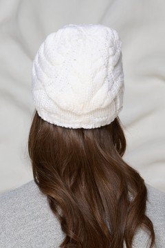 Шапка демисезонная белого цвета Bellovera(фото4)