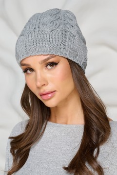 Шапка демисезонная светло-серого цвета Bellovera