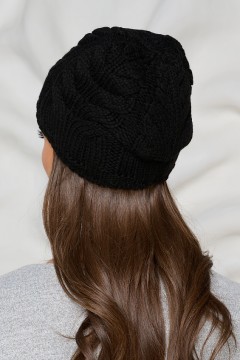 Шапка демисезонная чёрного цвета Bellovera(фото4)