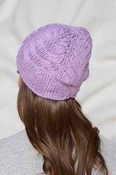 Шапка демисезонная сиреневого цвета Bellovera(фото5)