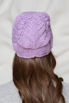 Шапка демисезонная сиреневого цвета Bellovera(фото4)