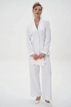 Пиджак белый с защипами на талии Elza(фото9)