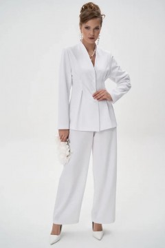 Пиджак белый с защипами на талии Elza(фото10)