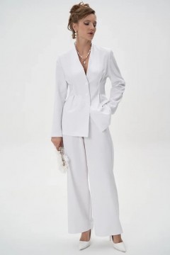 Пиджак белый с защипами на талии Elza(фото5)