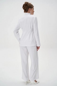 Пиджак белый с защипами на талии Elza(фото11)