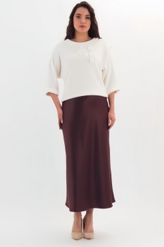 Юбка-колокол коричневого цвета Braslava