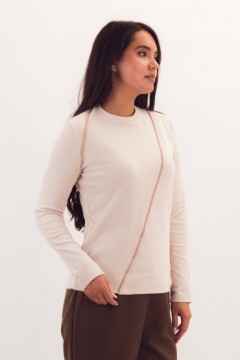 Джемпер трикотажный молочного цвета Braslava(фото4)