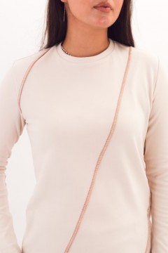 Джемпер трикотажный молочного цвета Braslava(фото3)