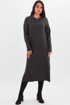 Платье трикотажное тёмно-серое Braslava