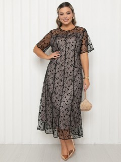 Платье нарядное длинное из сетки Agata(фото2)