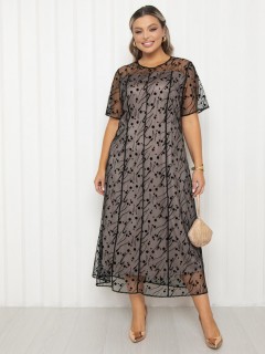 Платье нарядное длинное из сетки Agata(фото4)