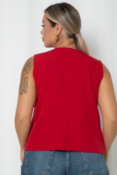 Жилет женский красного цвета  Agata(фото8)